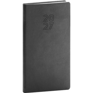 NOTIQUE Vreckový diár Aprint 2027, čierny, 9 x 15,5 cm