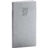 NOTIQUE Vreckový diár Aprint 2027, sivý, 9 x 15,5 cm