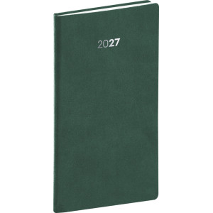 NOTIQUE Vreckový diár Balakon 2027, zelený, 9 x 15,5 cm