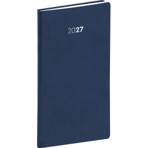 NOTIQUE Vreckový diár Balakon 2027, tmavomodrý, 9 x 15,5 cm