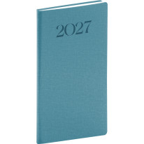 NOTIQUE Vreckový diár Biella 2027, modrý, 9 x 15,5 cm