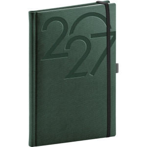 NOTIQUE Týždenný diár Ajax 2027, zelený, 15 x 21 cm
