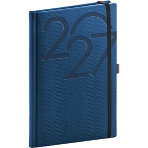 NOTIQUE Týždenný diár Ajax 2027, modrý, 15 x 21 cm