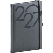 NOTIQUE Týždenný diár Ajax 2027, čierny, 15 x 21 cm
