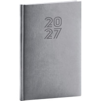 NOTIQUE Týždenný diár Aprint 2027, sivý, 15 x 21 cm
