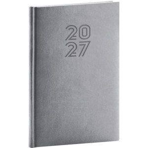 NOTIQUE Týždenný diár Aprint 2027, sivý, 15 x 21 cm
