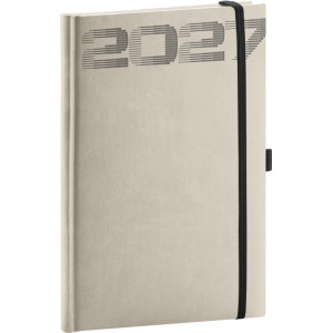 NOTIQUE Týždenný diár Aprint Top 2027, svetlosivý, 15 x 21 cm