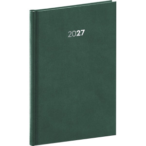 NOTIQUE Týždenný diár Balakon 2027, zelený, 15 x 21 cm