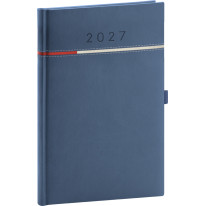 NOTIQUE Týždenný diár Tomy 2027, modro-červený, 15 x 21 cm