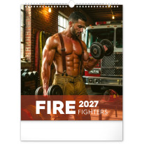 Nástenný kalendár Dreamy Firefighters 2027, 30 x 34 cm