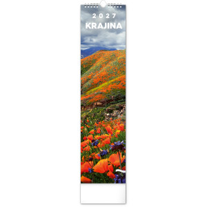 NOTIQUE Nástenný kalendár Krajina CZ/SK 2027, 12 x 48 cm