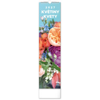 NOTIQUE Nástenný kalendár Květiny – Kvety CZ/SK 2027, 12 x 48 cm