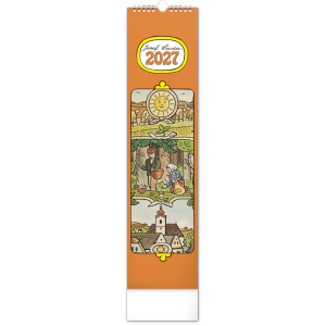 NOTIQUE Nástenný kalendár Josef Lada CZ/SK 2027, 12 x 48 cm
