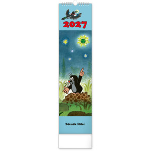 NOTIQUE Nástenný kalendár Krtko CZ/SK 2027, 12 x 48 cm