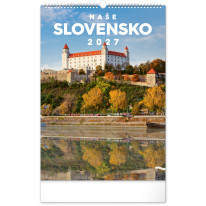 NOTIQUE Nástenný kalendár Naše Slovensko 2027, 33 x 46 cm