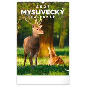NOTIQUE Nástenný kalendár Poľovnícky CZ 2027, 33 x 46 cm