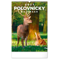 NOTIQUE Nástenný kalendár Poľovnícky 2027, 33 x 46 cm