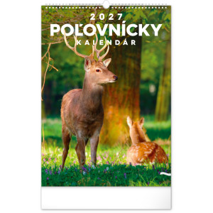 NOTIQUE Nástenný kalendár Poľovnícky 2027, 33 x 46 cm
