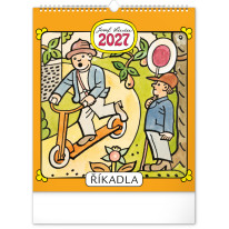 NOTIQUE Nástenný kalendár Josef Lada – Riekanky CZ 2027, 30 x 34 cm