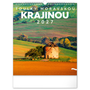 NOTIQUE Nástenný kalendár Potulky moravskou krajinou CZ 2027, 30 x 34 cm