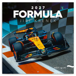 NOTIQUE Poznámkový kalendár Formula – Jiří Křenek 2027, 30 x 30 cm