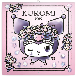 NOTIQUE Poznámkový kalendár Kuromi  2027, 30 x 30 cm