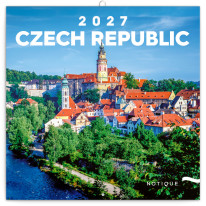 NOTIQUE Poznámkový kalendár Česká republika EN/CZ 2027, 20 x 20 cm