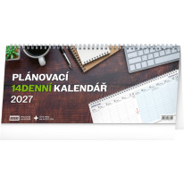 NOTIQUE Stolový kalendár Pracovný CZ 2027 – 14-dňový, 33 x 14,5 cm