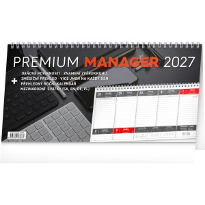 NOTIQUE Stolový kalendár Premium Manager CZ 2027, 32 x 16 cm