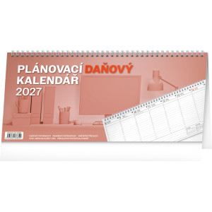 NOTIQUE Stolový kalendár Plánovací daňový CZ 2027, 33 x 14,5 cm