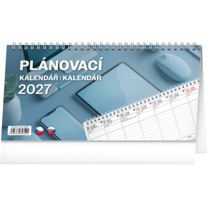 NOTIQUE Stolový kalendár Plánovací CZ/SK 2027, 25 x 12,5 cm