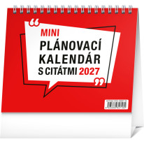 NOTIQUE Stolový kalendár Plánovací s citátmi 2027, 16,5 x 13 cm