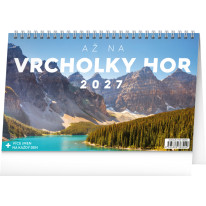 NOTIQUE Stolový kalendár Až na vrcholky hôr CZ 2027, 23,1 x 14,5 cm
