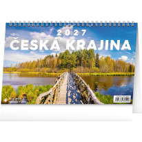 NOTIQUE Stolový kalendár Česká krajina CZ 2027, 23,1 x 14,5 cm
