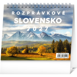 NOTIQUE Stolový kalendár Rozprávkové Slovensko 2027, 16,5 x 13 cm