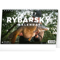 NOTIQUE Stolový Rybársky kalendár CZ 2027, 23,1 x 14,5 cm