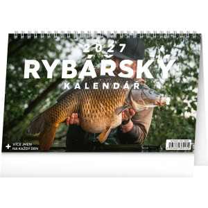 NOTIQUE Stolový Rybársky kalendár CZ 2027, 23,1 x 14,5 cm
