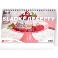 NOTIQUE Stolový kalendár Sladké recepty CZ 2027, 23,1 x 14,5 cm