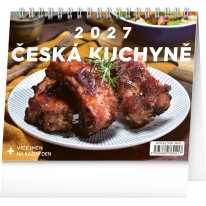 NOTIQUE Stolový kalendár Česká kuchyňa CZ 2027, 16,5 x 13 cm