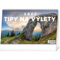 NOTIQUE Stolový kalendár Tipy na výlety 2027, 23,1 x 14,5 cm