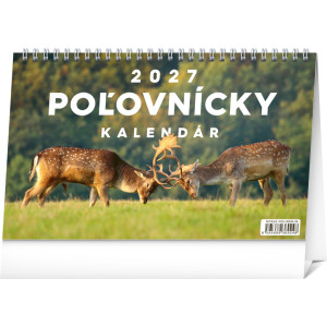 NOTIQUE Stolový Poľovnícky kalendár 2027, 23,1 x 14,5 cm