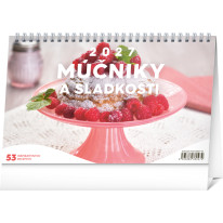 NOTIQUE Stolový kalendár Múčniky a sladkosti 2027, 23,1 x 14,5 cm