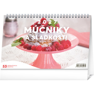 NOTIQUE Stolový kalendár Múčniky a sladkosti 2027, 23,1 x 14,5 cm