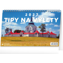 NOTIQUE Stolový kalendár Tipy na výlety CZ 2027, 23,1 x 14,5 cm