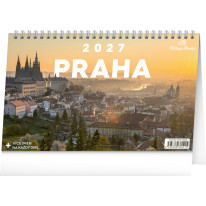 NOTIQUE Stolový kalendár Praha – Milujem Prahu CZ 2027, 23,1 x 14,5 cm