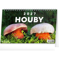 NOTIQUE Stolový kalendár Huby CZ 2027, 23,1 x 14,5 cm