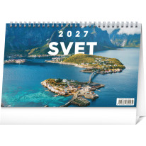 NOTIQUE Stolový kalendár Svet 2027, 23,1 x 14,5 cm
