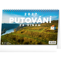 NOTIQUE Stolový kalendár Putovanie za vínom CZ 2027, 23,1 x 14,5 cm