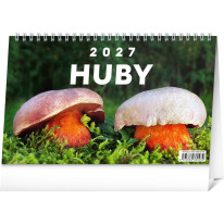 NOTIQUE Stolový kalendár Huby 2027, 23,1 x 14,5 cm