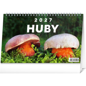 NOTIQUE Stolový kalendár Huby 2027, 23,1 x 14,5 cm
